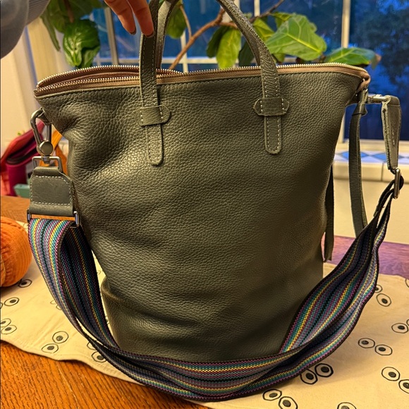 Consuela Gray Backpack with Multicolor Strap - Picture 3 of 6